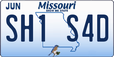 MO license plate SH1S4D