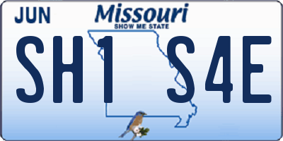 MO license plate SH1S4E
