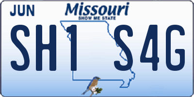 MO license plate SH1S4G