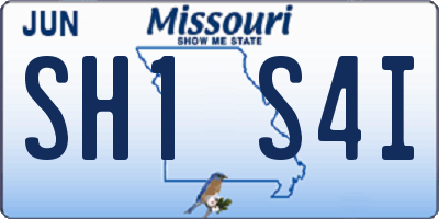 MO license plate SH1S4I