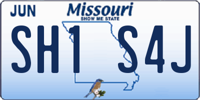 MO license plate SH1S4J