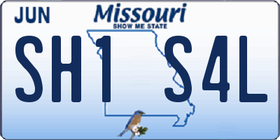 MO license plate SH1S4L