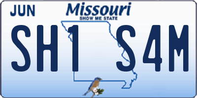 MO license plate SH1S4M
