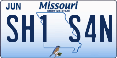 MO license plate SH1S4N