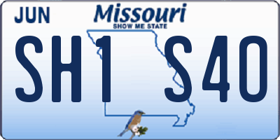 MO license plate SH1S4O