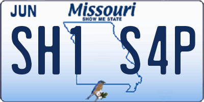 MO license plate SH1S4P