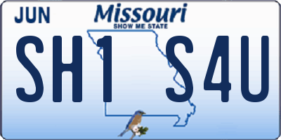 MO license plate SH1S4U
