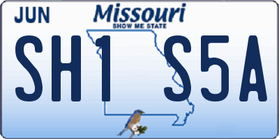MO license plate SH1S5A