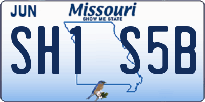 MO license plate SH1S5B