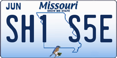 MO license plate SH1S5E