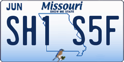 MO license plate SH1S5F