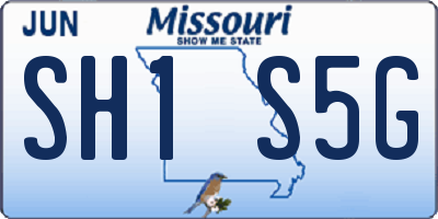 MO license plate SH1S5G