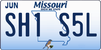MO license plate SH1S5L