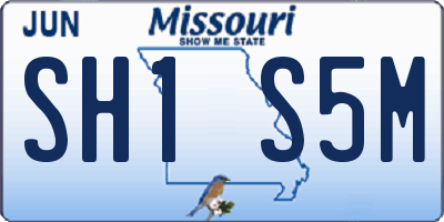 MO license plate SH1S5M