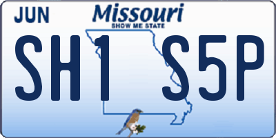 MO license plate SH1S5P