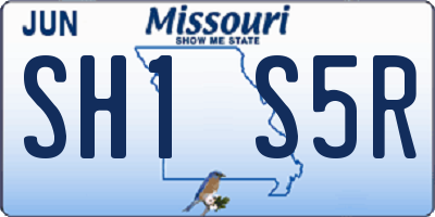 MO license plate SH1S5R