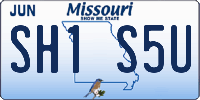 MO license plate SH1S5U