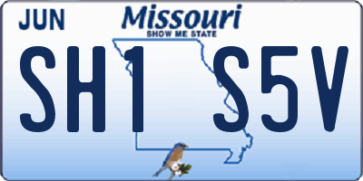 MO license plate SH1S5V