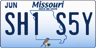 MO license plate SH1S5Y