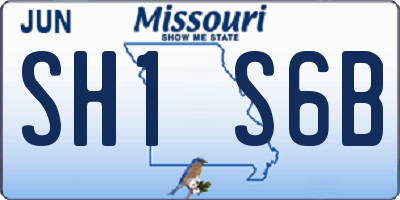 MO license plate SH1S6B