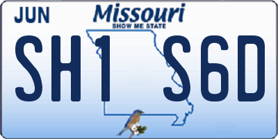MO license plate SH1S6D