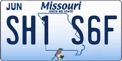MO license plate SH1S6F