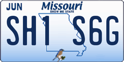 MO license plate SH1S6G