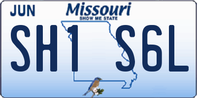 MO license plate SH1S6L