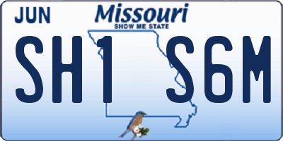 MO license plate SH1S6M