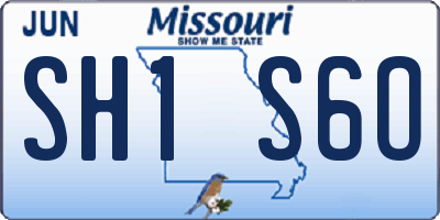 MO license plate SH1S6O