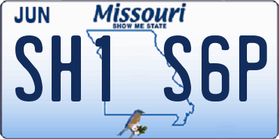 MO license plate SH1S6P