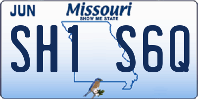 MO license plate SH1S6Q