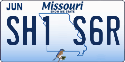 MO license plate SH1S6R