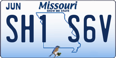 MO license plate SH1S6V
