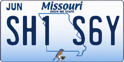 MO license plate SH1S6Y