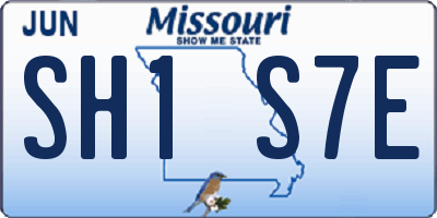 MO license plate SH1S7E