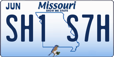 MO license plate SH1S7H
