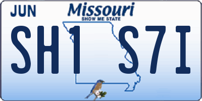 MO license plate SH1S7I