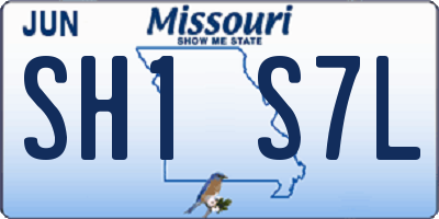 MO license plate SH1S7L