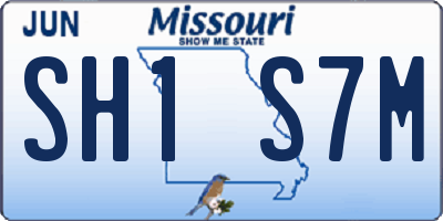 MO license plate SH1S7M