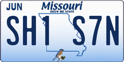 MO license plate SH1S7N
