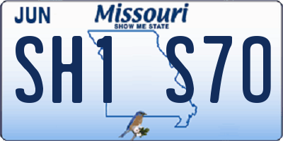 MO license plate SH1S7O