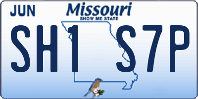 MO license plate SH1S7P