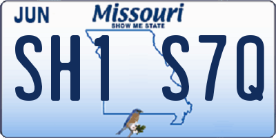 MO license plate SH1S7Q