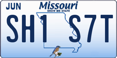 MO license plate SH1S7T