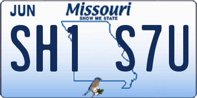 MO license plate SH1S7U