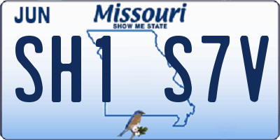 MO license plate SH1S7V