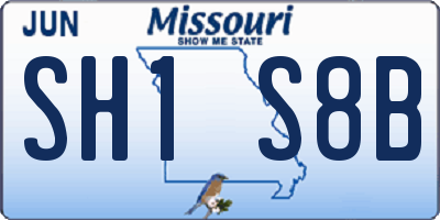 MO license plate SH1S8B