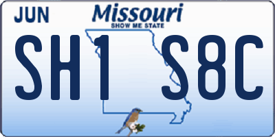 MO license plate SH1S8C
