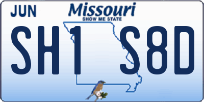 MO license plate SH1S8D